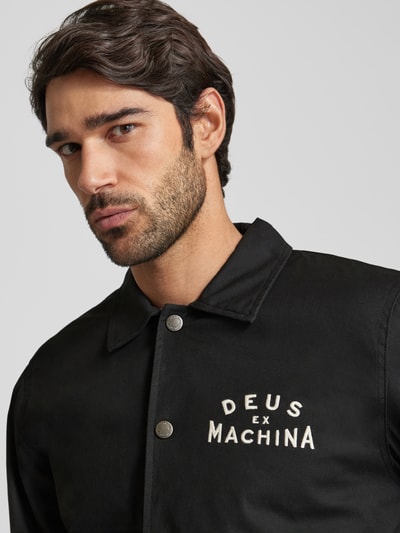 DEUS EX MACHINA Jacke mit Label-Stitching Modell 'Workshop Coach' Black 3