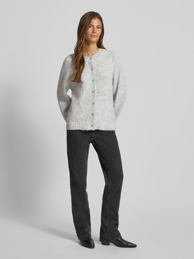 FREE/QUENT Regular Fit Jacke in Strick-Optik Modell 'Luisa' Hellgrau 1