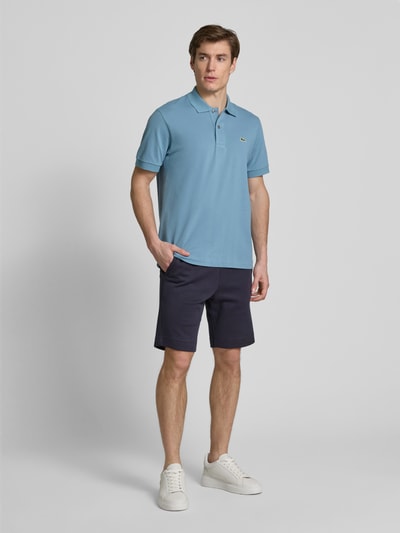 Lacoste Classic fit poloshirt met labelbadge Rookblauw - 1