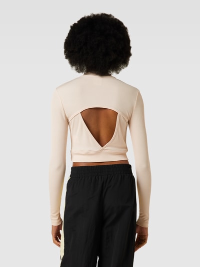 Karo Kauer Cropped Longsleeve mit Stehkragen Offwhite 5