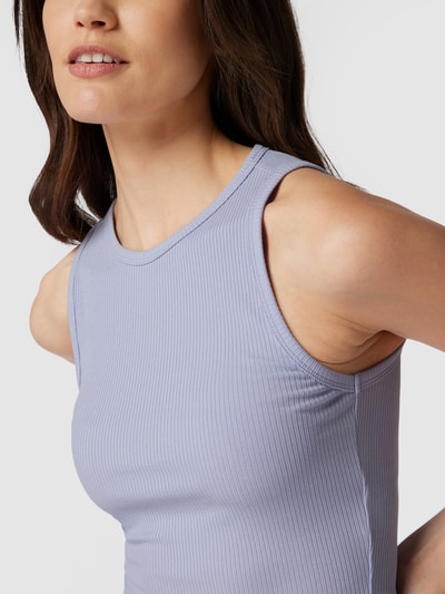 Jake*s Casual Crop Top mit Rundhalsausschnitt Violett 3