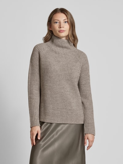 Drykorn Strickpullover mit Stehkragen Modell 'ARWEN' Taupe 4