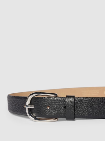 Weinmann Riem van leer met doornsluiting, model 'Adra' Zwart - 2