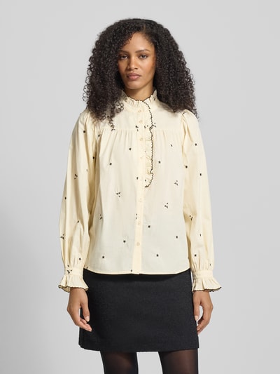 Soyaconcept Regular Fit Hemdbluse mit Stehkragen Modell 'VIBEN' Ecru 4