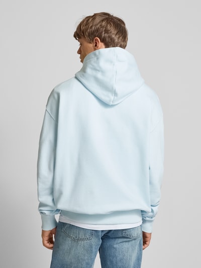 Pegador Oversized Hoodie mit Label-Print Hellblau 5