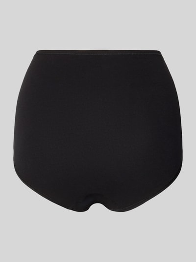 Produktfoto, Slip mit elastischem Bund von Schiesser aus Baumwoll-Elasthan-Mix, körpernaher Schnitt, einfarbig schwarz, glatte Textur