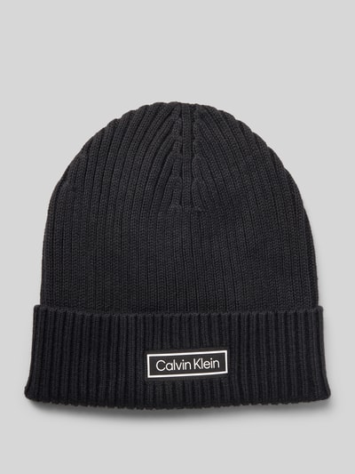 CK Calvin Klein Gebreide muts met kasjmier en labelpatch  - 1
