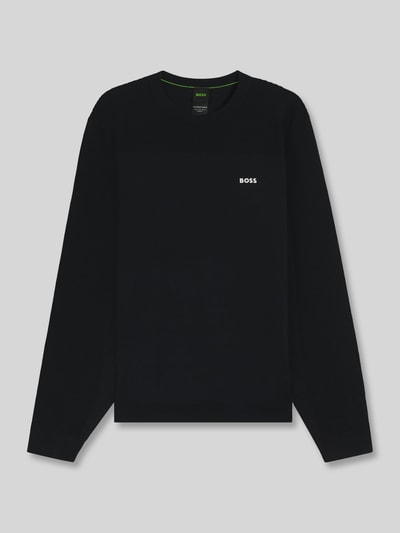 BOSS Green Pullover mit Logo-Schriftzug KN_Momentum-X CN Dunkelblau 2
