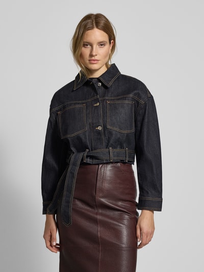 HUGO Oversized Jeansjacke aus Baumwoll-Mix Modell 'GALATA' Dunkelblau 4