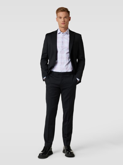 Tommy Hilfiger Tailored Stretch slim fit van katoen met glencheck-motief Roestrood - 1