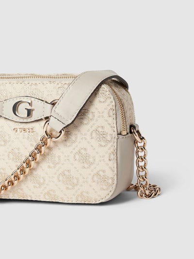 GUESS Handtasche mit Label-Applikation Modell 'IZZY' Ecru Melange 3