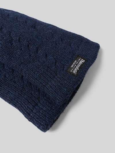 EEM Rękawiczki z detalem z logo Ciemnoniebieski 3