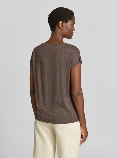 VERO MODA Loose Fit T-Shirt aus Viskose-Mix Modell 'LAVA' Schoko 5