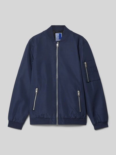 Jack & Jones Bomberjacke mit Reißverschlusstaschen Modell 'JERUSH' Marine 1