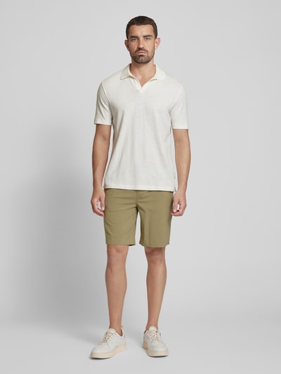 Casual Friday Shorts mit elastischem Bund Modell 'Samos' Khaki 1