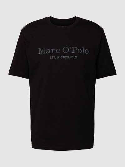 Marc O'Polo T-shirt met statement- en labelprint Zwart - 2