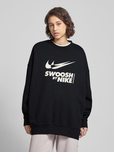 Nike Bluza o kroju oversized z nadrukiem z logo Czarny 4