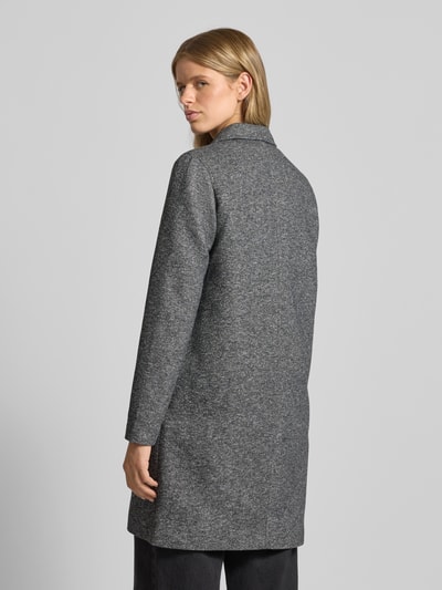 Only Płaszcz o kroju comfort fit z dodatkiem bawełny model ‘SEDONA’ Antracytowy melanż 5