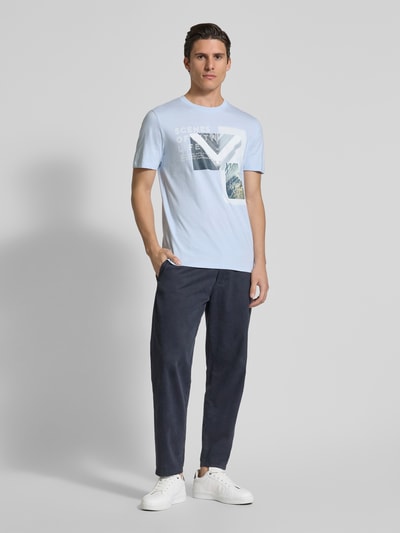 Tom Tailor Denim Regular fit T-shirt van puur katoen Lichtblauw - 1
