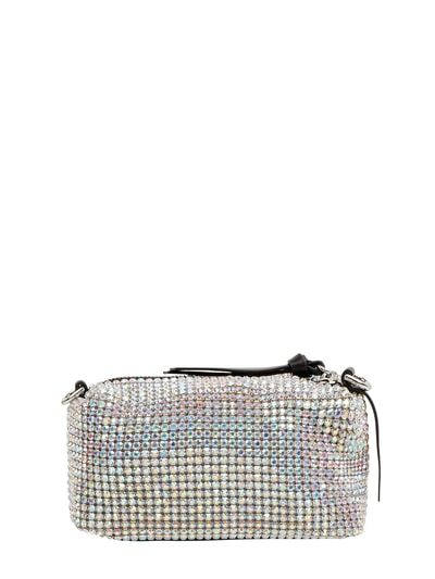 Karl Lagerfeld Crossbodytas van leer met strass-steentjes  Zilver - 3