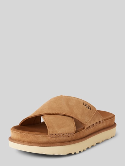 UGG Slippers van leer, model 'GOLDENSTAR' Cognac - 1