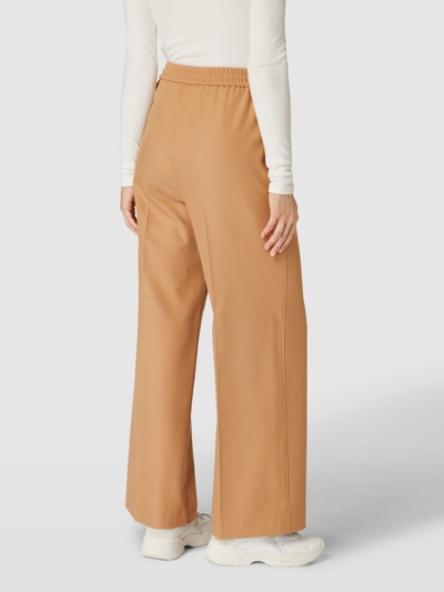 BOSS Spodnie w stylu Marleny Dietrich w kant model ‘Tavite’ Camel 5