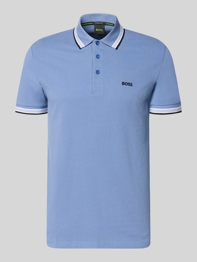 BOSS Green Koszulka polo o kroju regular fit z czystej bawełny model „PADDY” Niebieski 2