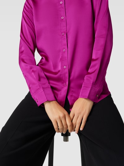 Lauren Ralph Lauren Overhemdblouse in glanzende look, model 'JAMELKO' Fuchsia - 3