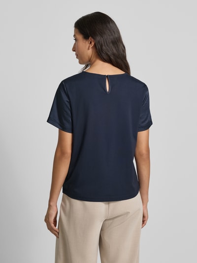Weekend Max Mara Regular Fit T-Shirt aus Satin und Jersey Modell 'GILBERT' Marine 5