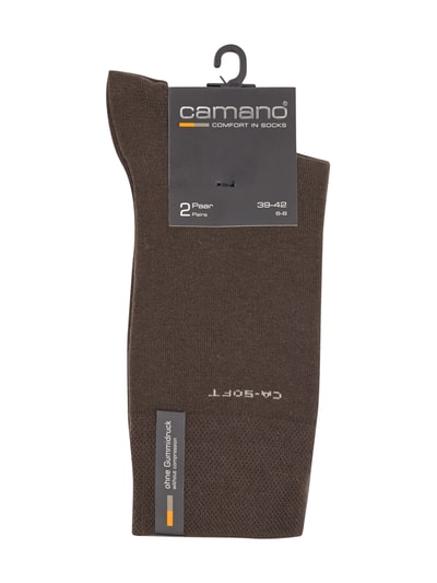 camano Socken im 2er-Pack Dunkelbraun Melange 2