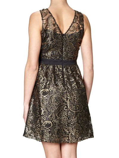 Jake*s Collection Spitzenkleid mit transparenter Schulterpartie Metallic Black 4