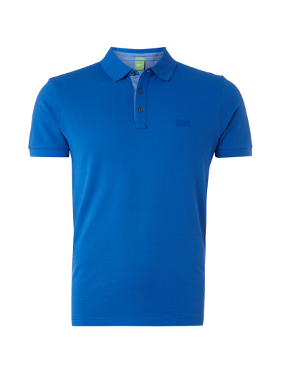 BOSS Green Modern Fit Poloshirt mit Logo-Stickerei Blau 1