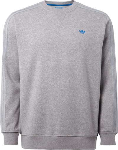 adidas Originals Sweatshirt mit Zierstreifen und Logo-Stickerei Hellgrau Melange 5