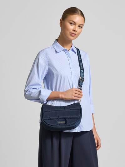 Hey Marly Handtas met doorgestikte naden en labeldetail Donkerblauw - 1