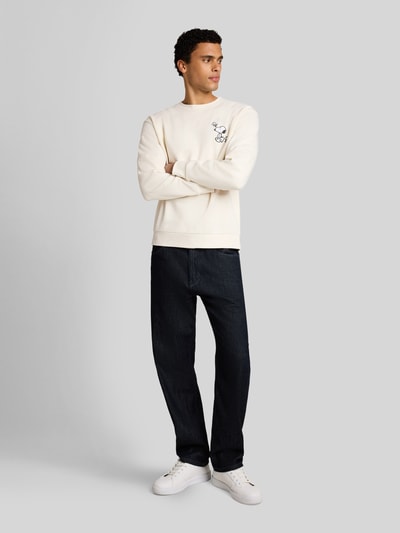 Tom Tailor Denim Relaxed Fit Sweatshirt aus Baumwoll-Mix mit Peanuts-Print Offwhite 1