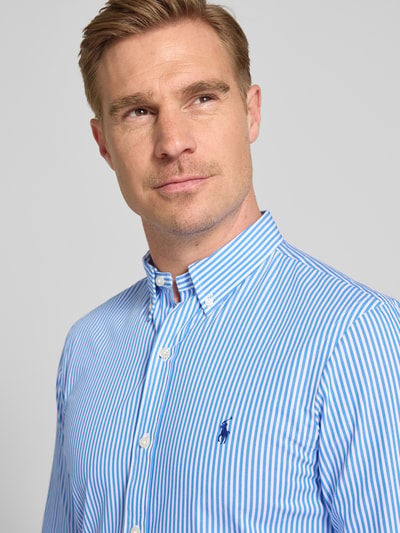 Polo Ralph Lauren Koszula casualowa o kroju slim fit z mieszanki bawełny Jasnoniebieski 3