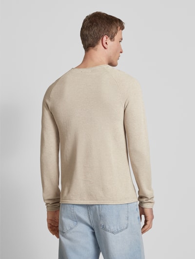 Jack & Jones Gebreide pullover met labelpatch, model 'HILL' Offwhite - 5