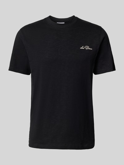 Les Deux T-Shirt mit Label-Stitching Modell 'Diaz' Black 2