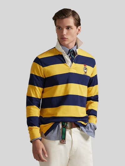 Polo Ralph Lauren Regular Fit Poloshirt aus reiner Baumwolle mit Polo Bear Stitching GELB 4