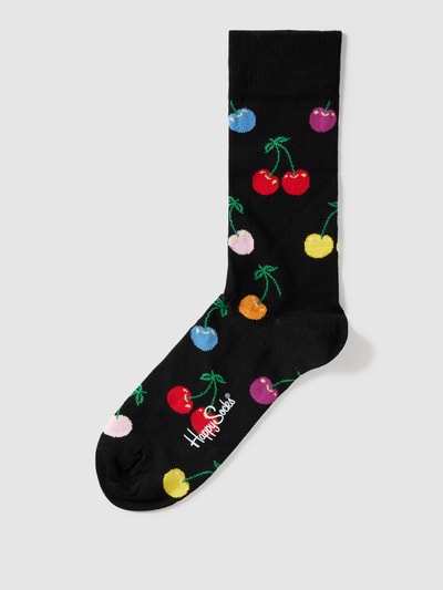 Happy Socks Sokken met all-over motief Zwart - 1