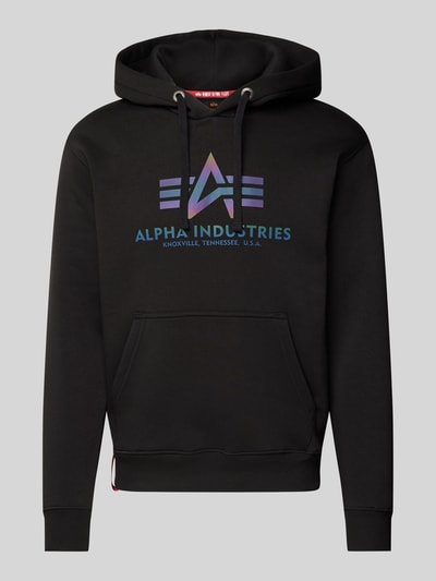 Alpha Industries Hoodie mit Label-Print Black 2