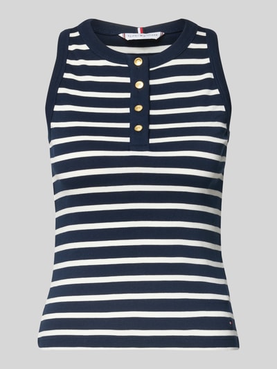 Tommy Hilfiger Slim Fit T-Shirt aus reiner Baumwolle  Marine 2