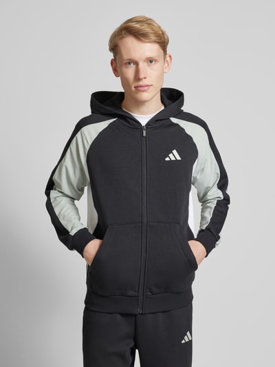 ADIDAS SPORTSWEAR Sweatjacke mit Label-Stitching Black 4