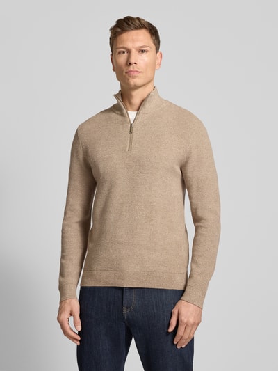 SELECTED HOMME Regular fit schipperstrui van biologisch katoen, model 'ROSS' Zand gemêleerd - 4