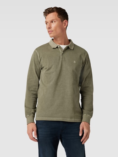 Marc O'Polo Longsleeve mit Polokragen Oliv 4