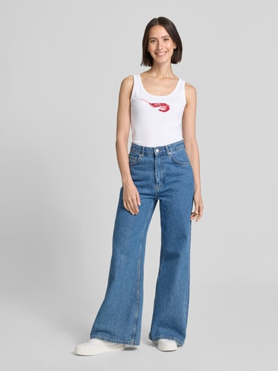 monari Tanktop mit Ziersteinbesatz Offwhite 1