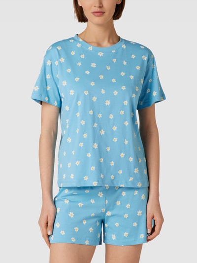 Jake*s Casual Pyjama-Oberteil mit Allover-Motiv-Print Hellblau 4