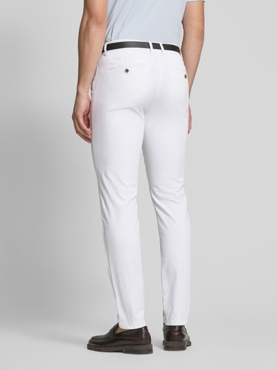 Lindbergh Classic Stretch Fit Chino mit Gürtel Weiss 5