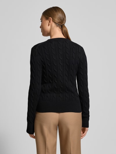 Polo Ralph Lauren Slim fit gebreid jack, model 'Cardi' Zwart - 5
