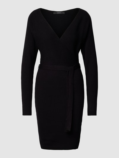 VERO MODA Knielange gebreide jurk van viscosemix, model 'Holly' Zwart - 2